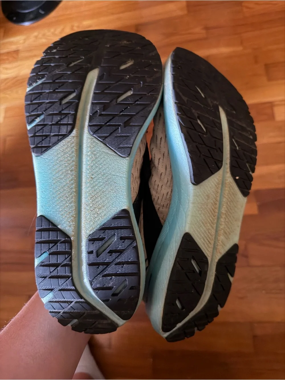 Brooks Hyperion Temps Light Gray and Blue Running Sneakers